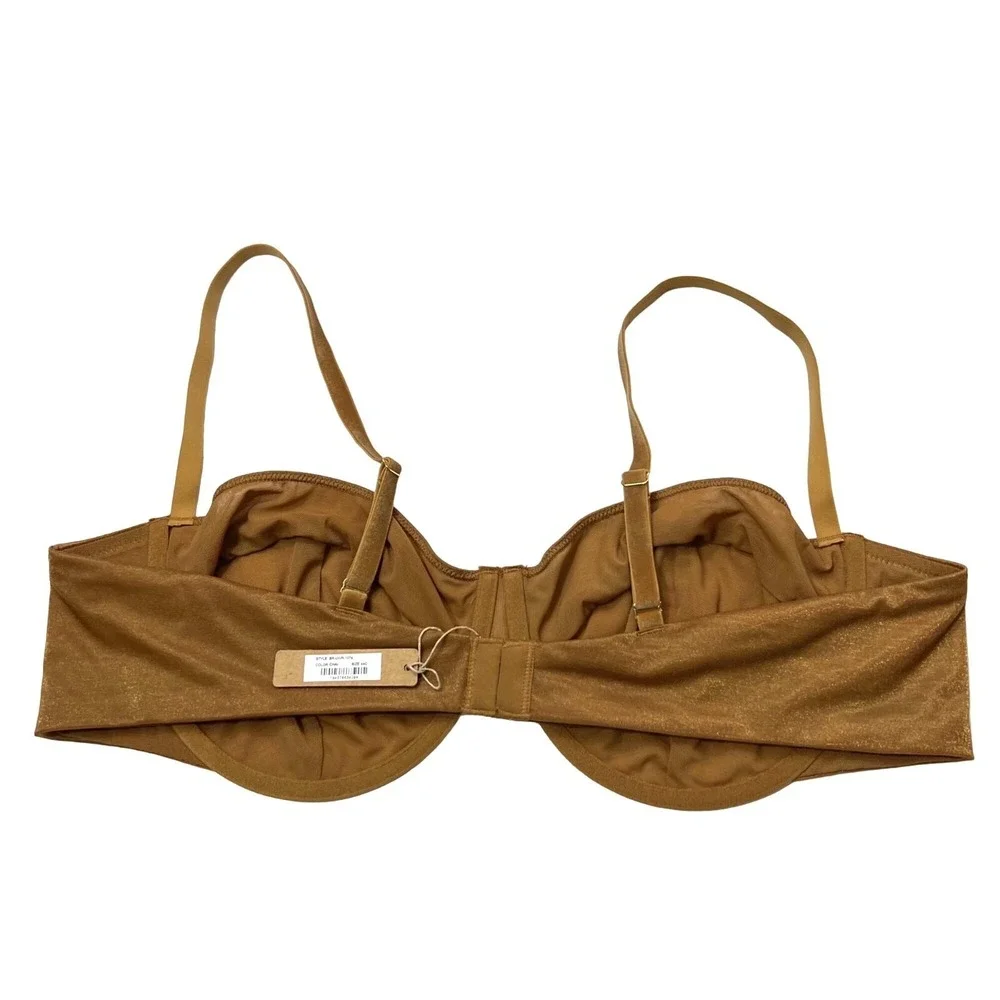 SKIMS Glissenette‎ Straight Neck Underwire Bra Chai 44C - Picture 3 of 9